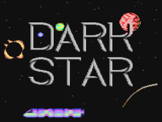 Dark Star title screen for Commodore 64